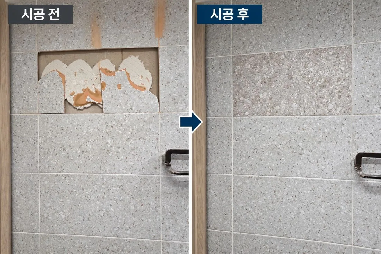 타일 부분 보수